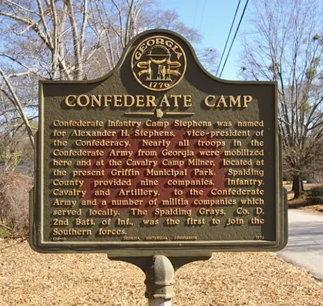 confederate camp sign