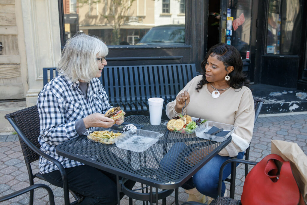 women eating