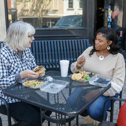 women eating